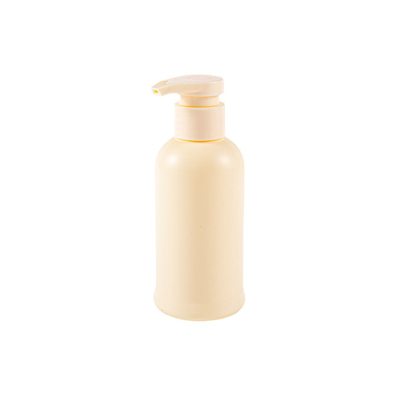 380ml simple milky white shampoo PE round bottle